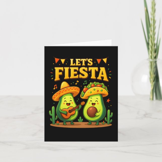 Tarjeta Fiesta México Cinco De Mayo Aguacate Tacos D (Anverso)