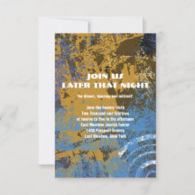 Tarjeta Fiesta Mogen David Circular Star Bar Mitzv