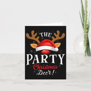 Tarjeta Fiesta Navidades Deer Pjs Familia Xmas