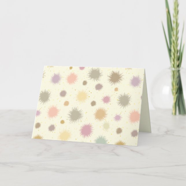 Tarjeta Fiesta Pastel Polen - patrón ininterrumpido. (Anverso)