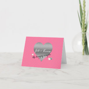 Tarjeta Fiesta personal de Bride Co Pink & Silver Boda
