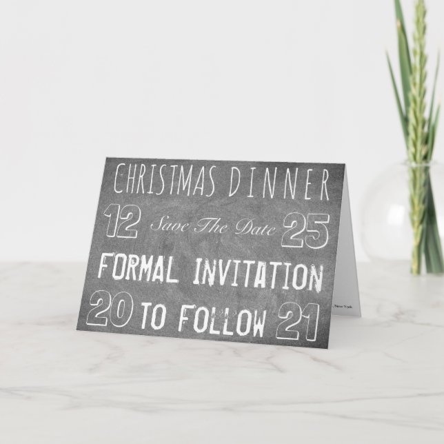 Tarjeta Fiesta personalizado Guardar La Cena De Los Navida (Anverso)