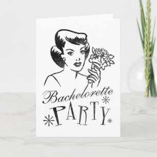 Tarjeta Fiesta retro de Bachelorette