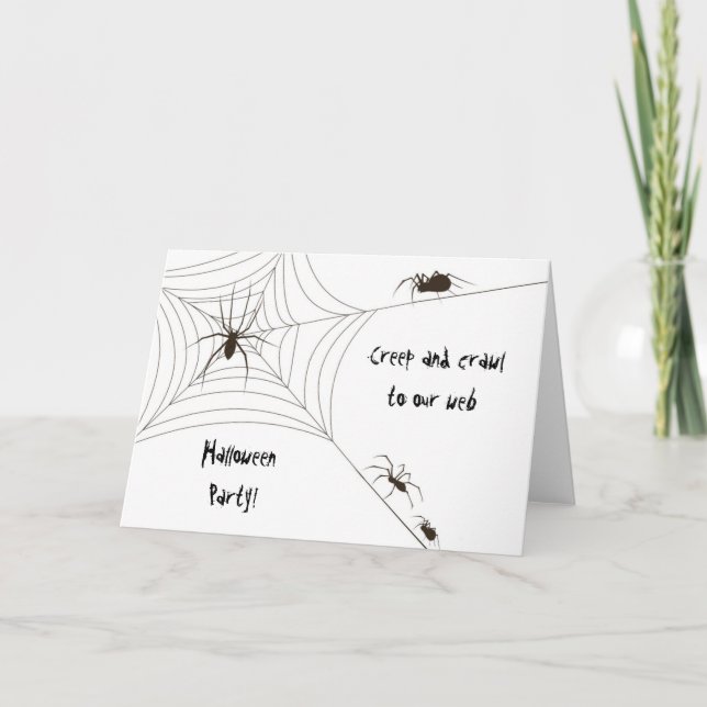 Tarjeta Fiesta Spider Halloween (Anverso)