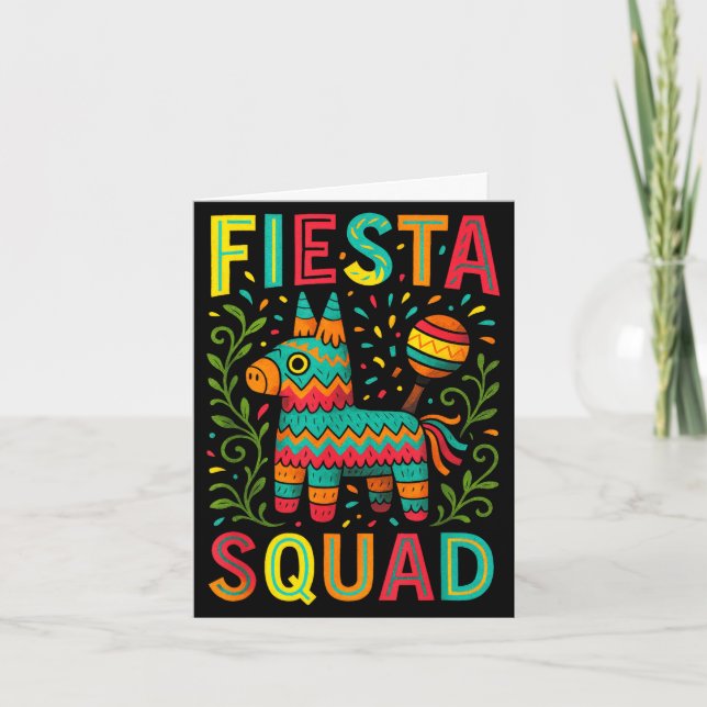 Tarjeta Fiesta squad - cinco mayo fiesta divertida mexican (Anverso)