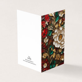 Tarjeta Fiesta temática Flor Viruta Cristales rotos de mos