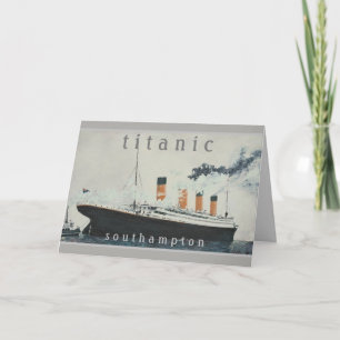Tarjeta Fiesta TITANIC Vintage White Star Line Ship