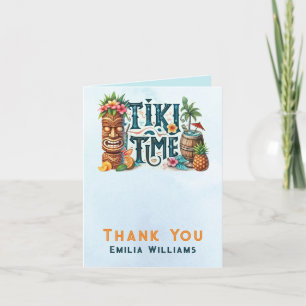 Tarjeta Fiesta tropical de Tiki Boda Luau Bridal Shower