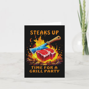 Tarjeta Fiestas De Cocina De Carne De Carne Divertidas Par