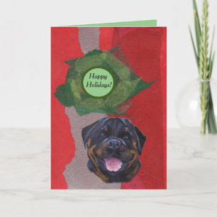 Tarjeta Fiestas felices de Rottweiler