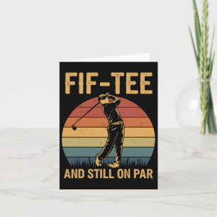 Tarjeta Fif-tee Golf Birthday Decorations Golf Pun Y Sti