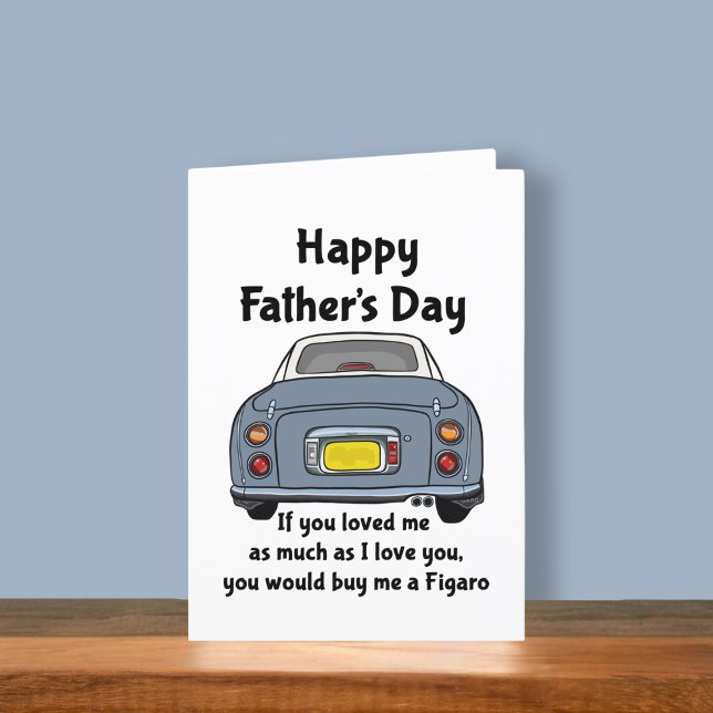Tarjeta Figaraciones Lapis Figaro Día feriado del padre de (Fun figgy Father's Day card to send to your dad. He may buy you a figaro is you ask nicely)