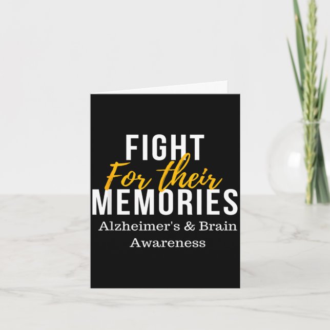 Tarjeta Fight for memories alzheimer's &amp; brain (Anverso)