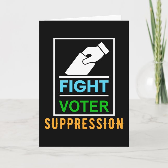 Tarjeta Fight Voter Suppression - Election Design (Anverso)