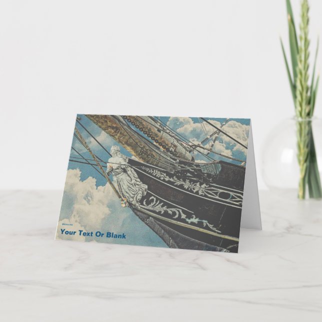 Tarjeta Figura de proa de la barca Elissa (Anverso)