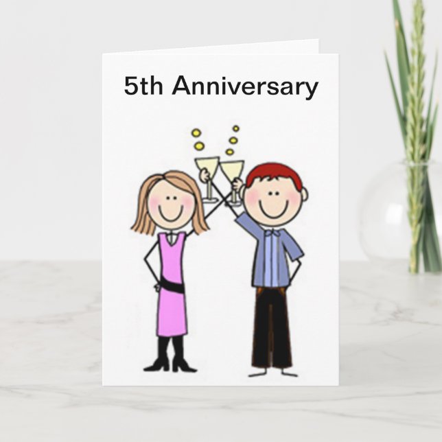 Tarjeta Figuras de Palitos de Cumpleaños Personalizadas (Anverso)
