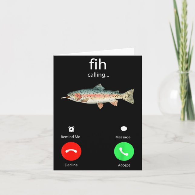 Tarjeta Fih Calling Remind Me Message Decline Accept Phone (Anverso)