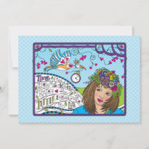 Tarjeta fija de tiempo 7" x 5"