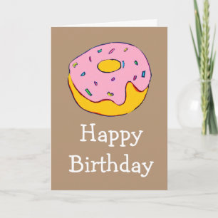 Tarjeta Fijación rosa de cumpleaños sin comida linda