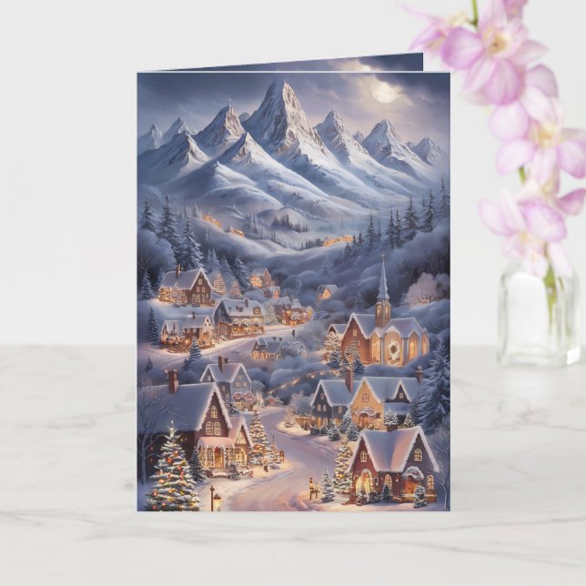 Tarjeta Fijne Kerstfeest Winter Wonderland Greeting Card  (Orquídea)