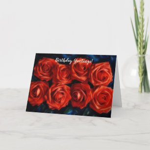 Tarjeta Filas de la carta de cumpleaños de las flores de l