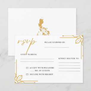 Tarjeta filipina RSVP de Boho Philippines Sun Wedd