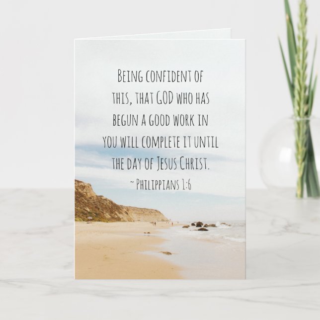 Tarjeta Filipinas 1:6 DIOS que ha empezado un buen trabajo (Anverso)