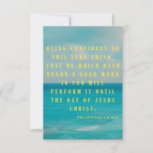 Tarjeta Filipinas 1:6 KJV Biblia Scripting Fic Saludo