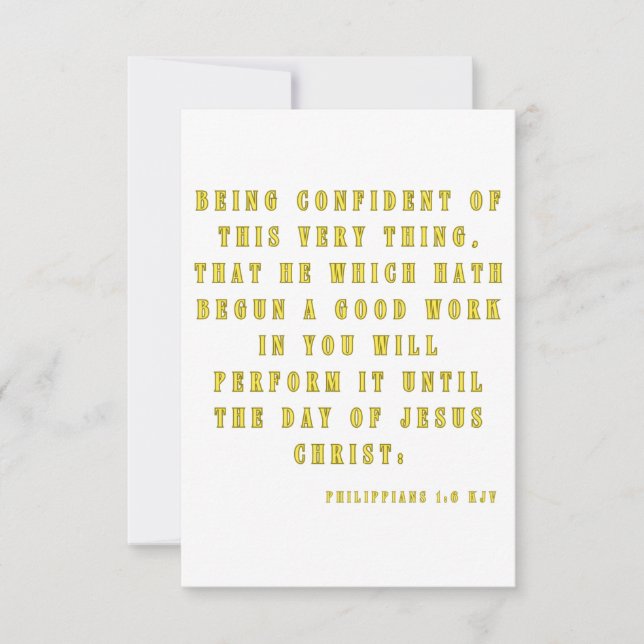 Tarjeta Filipinas 1:6 Saludo de las Escrituras de Biblia d (Anverso)