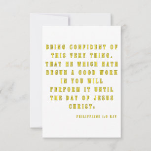 Tarjeta Filipinas 1:6 Saludo de las Escrituras de Biblia d