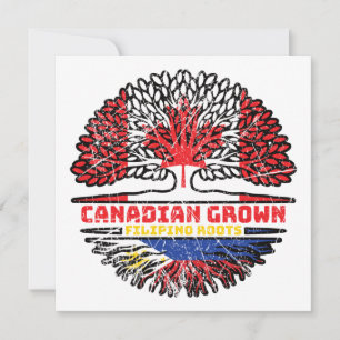 Tarjeta Filipinas Filipino canadiense raíz de árbol de Can