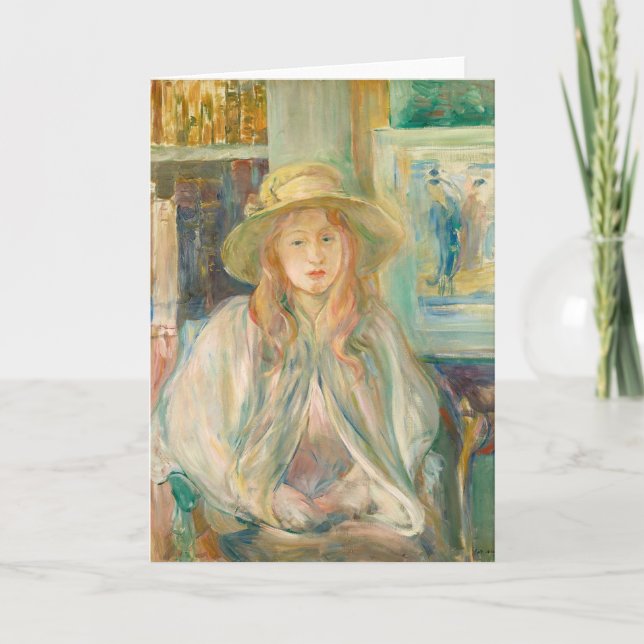 Tarjeta Fillette au Chapeau de Paille | Berthe Morisot (Anverso)