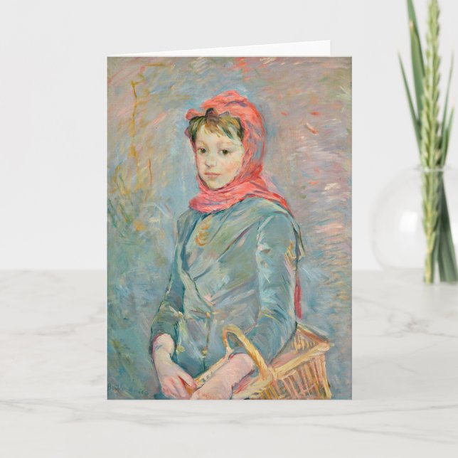 Tarjeta Fillette Portant un Panier | Berthe Morisot (Anverso)