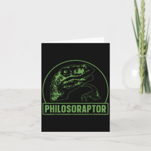Tarjeta Fillosoraptor Funny Philosophe Meme Velociraptor D