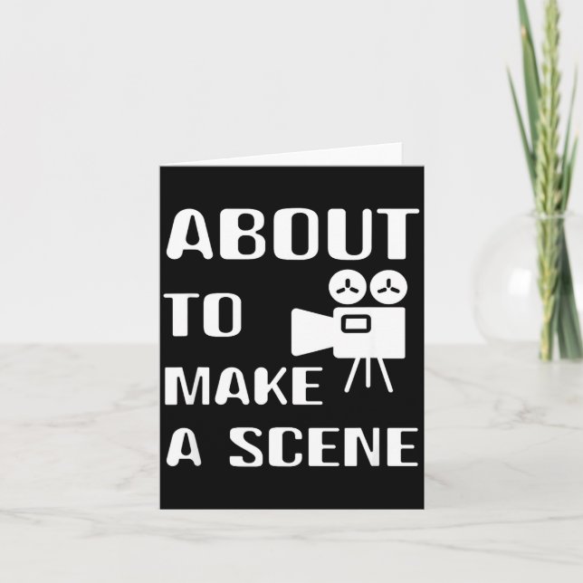 Tarjeta Filmmaker About To Make A Scene Film Making Movie  (Anverso)