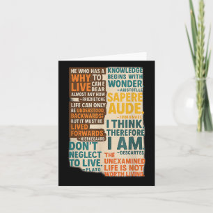 Tarjeta Filosofía cita a Poster - Sabiduría eterna de Gr