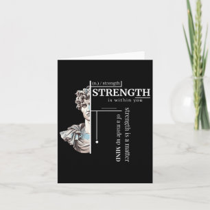 Tarjeta Filosofía de la disciplina estoica Stren de la men