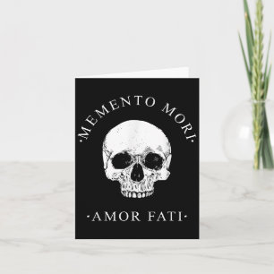 Tarjeta Filosofía estética Memento Mori Amor Fati Skull St