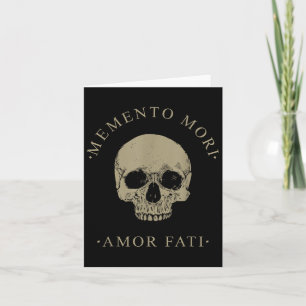 Tarjeta Filosofía estética Memento Mori Amor Fati Skull St