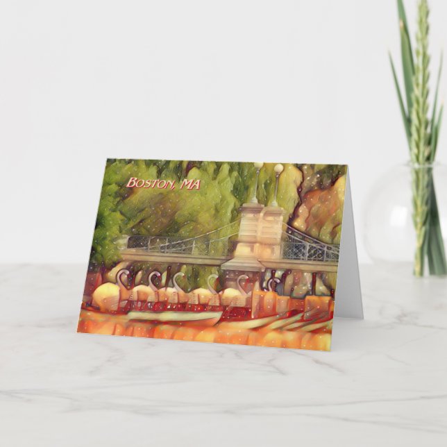 Tarjeta Filtro de verano de botes de cisne de Boston (Anverso)