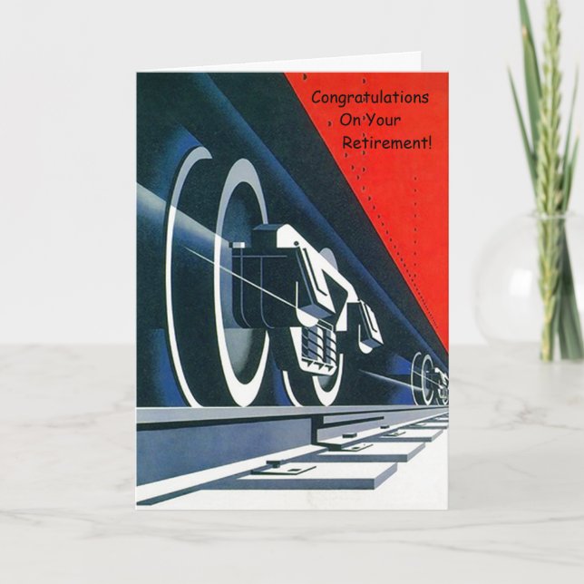 Tarjeta Fin de las felicitaciones por retiro de tren de Vi (Anverso)