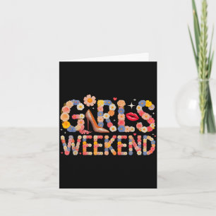 Tarjeta Fin de semana de chicas lindas viaje de vacaciones