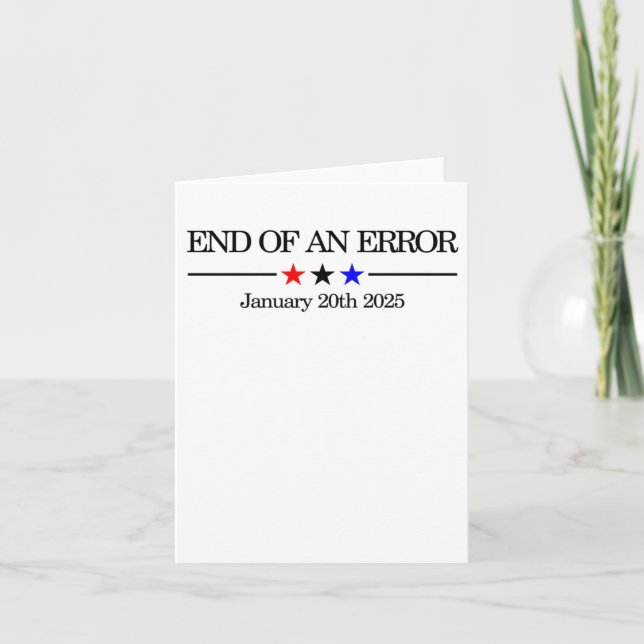 Tarjeta Fin De Una Fallida Sátira Política Para Enero (Anverso)
