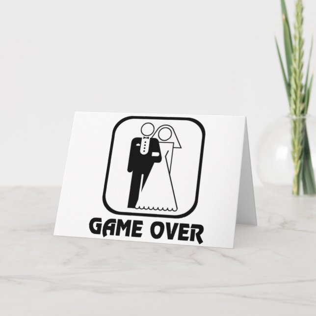 Tarjeta Fin del juego boda divertido (Anverso)