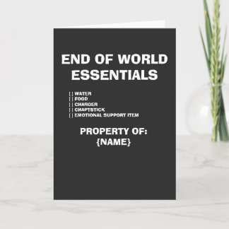 Tarjeta Fin del mundo
