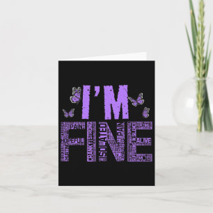 Tarjeta Fina Fibromialgia Guerrero Fibro Conciencia Púrpur
