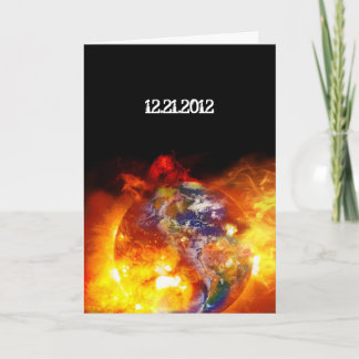 Tarjeta Final ardiente de la apocalipsis del mundo
