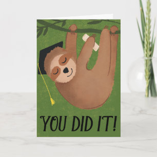 Tarjeta Finalmente Graduate Sloth Graduation Greeting Card