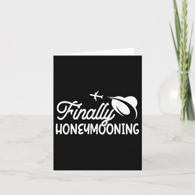 Tarjeta Finalmente Honeymooning Honeymoonin Bride Groom Ho (Anverso)