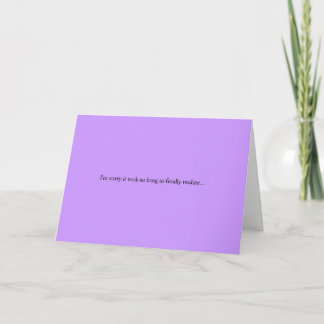 Tarjeta finalmente realizando lo que usted tiene